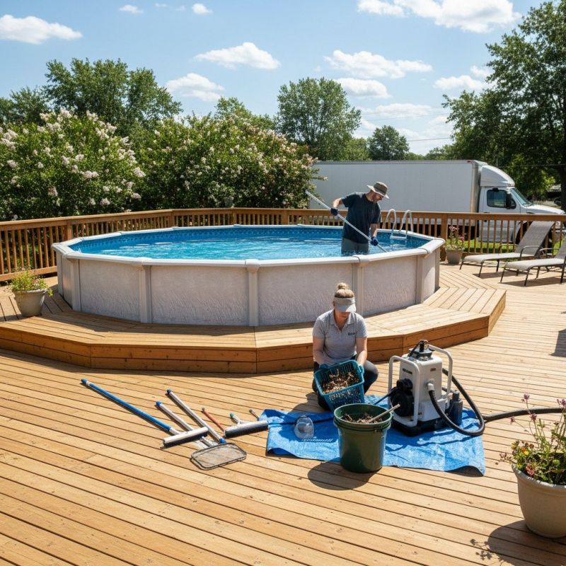 Pool Deck Cleaning detail
